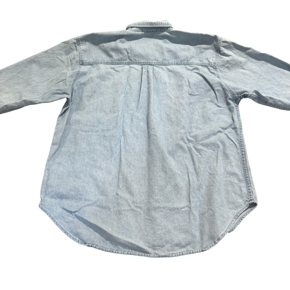 VTG Pro Edge Men's Denim Chicago Bulls Basketball Jean Button Down Shirt Sz XL - Picture 3 of 9